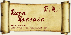 Ruža Močević vizit kartica